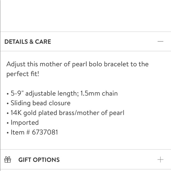 Adornia Four Point Mother of Pearl Flower Bolo Bracelet 🌺 New - Picture 2 of 2